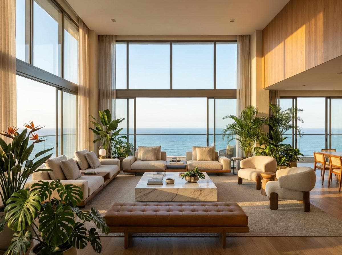 Villa tropicale con piscina a sfioro e vista oceano a Trancoso